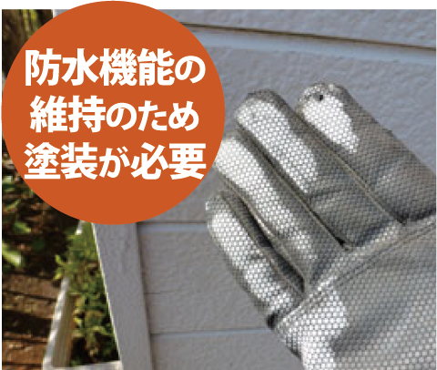 防水機能維持のため塗装が必要